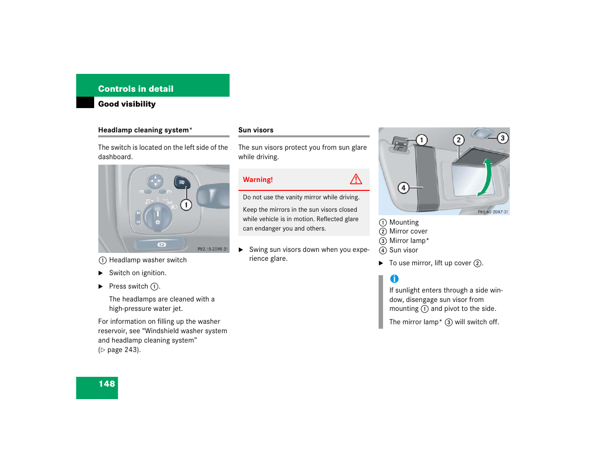 Mercedes-Benz 2004 C-Class Coupe User Manual | Page 148 / 376