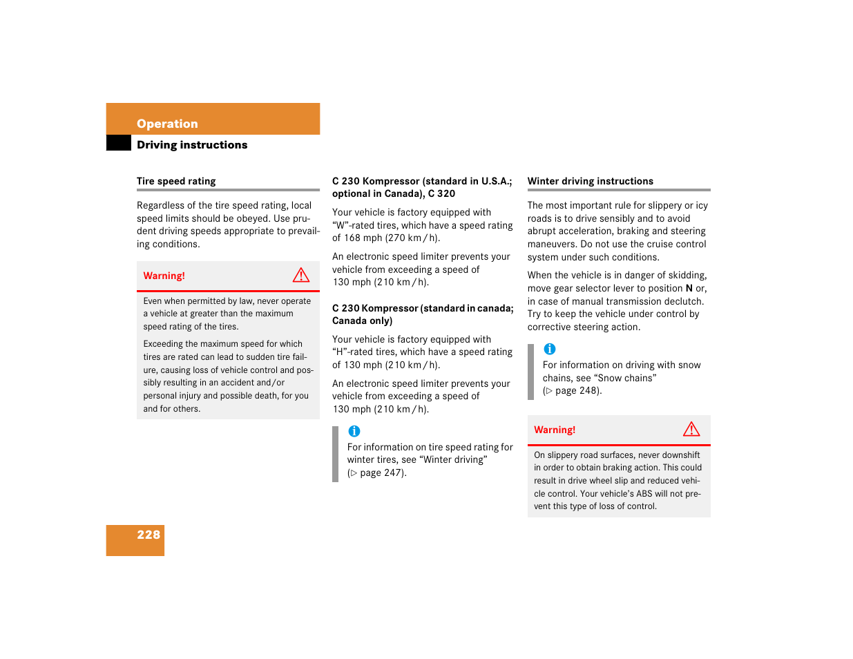 Mercedes-Benz 2004 C-Class Coupe User Manual | Page 228 / 376