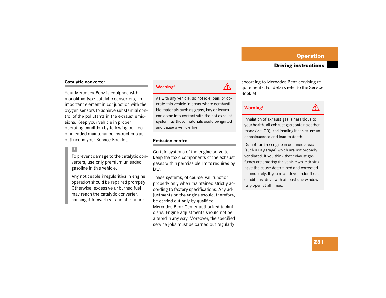 Mercedes-Benz 2004 C-Class Coupe User Manual | Page 231 / 376