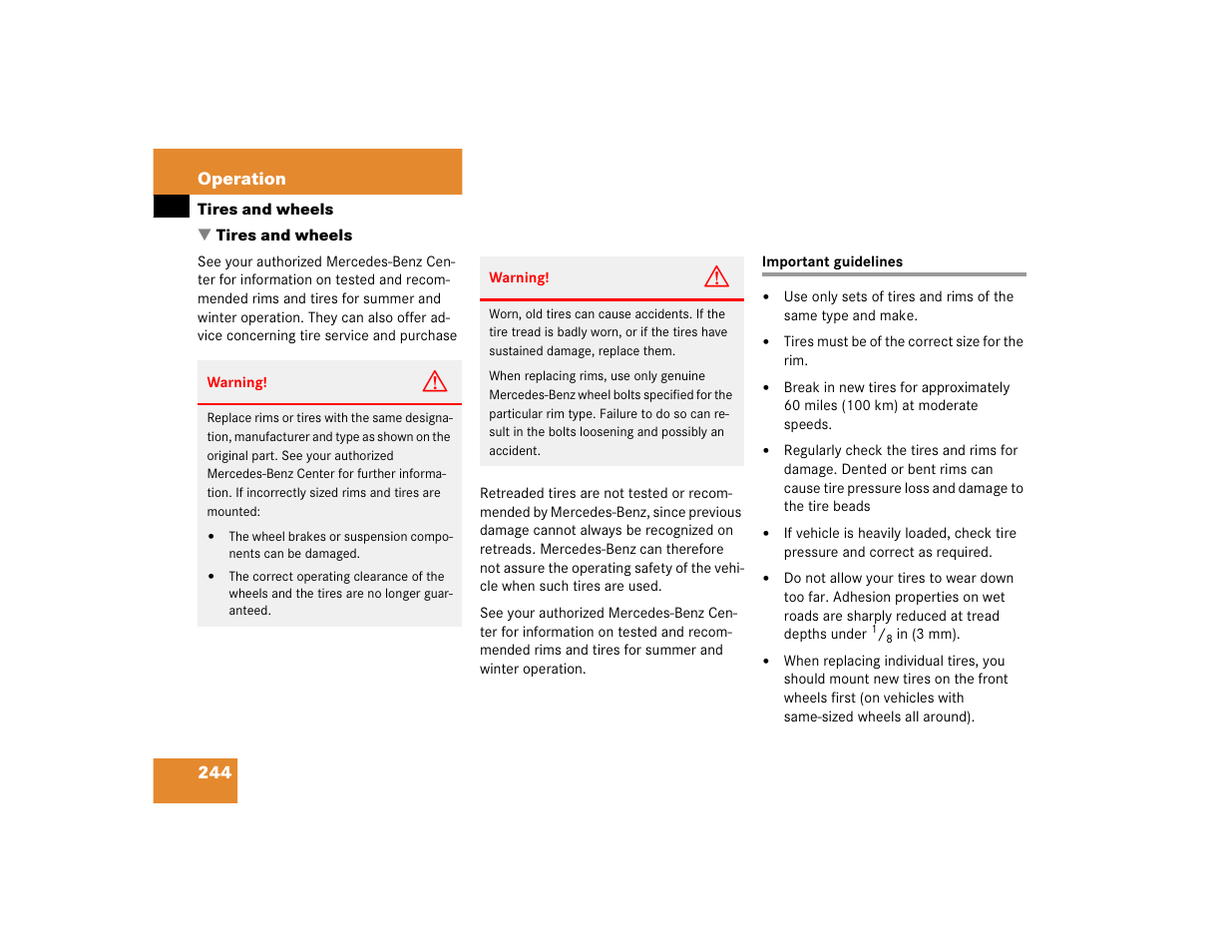 Mercedes-Benz 2004 C-Class Coupe User Manual | Page 244 / 376
