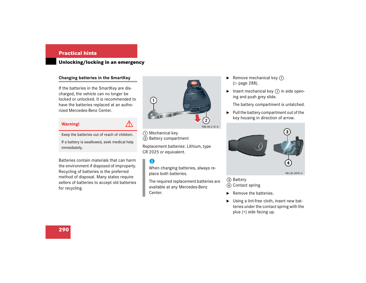 Mercedes-Benz 2004 C-Class Coupe User Manual | Page 290 / 376