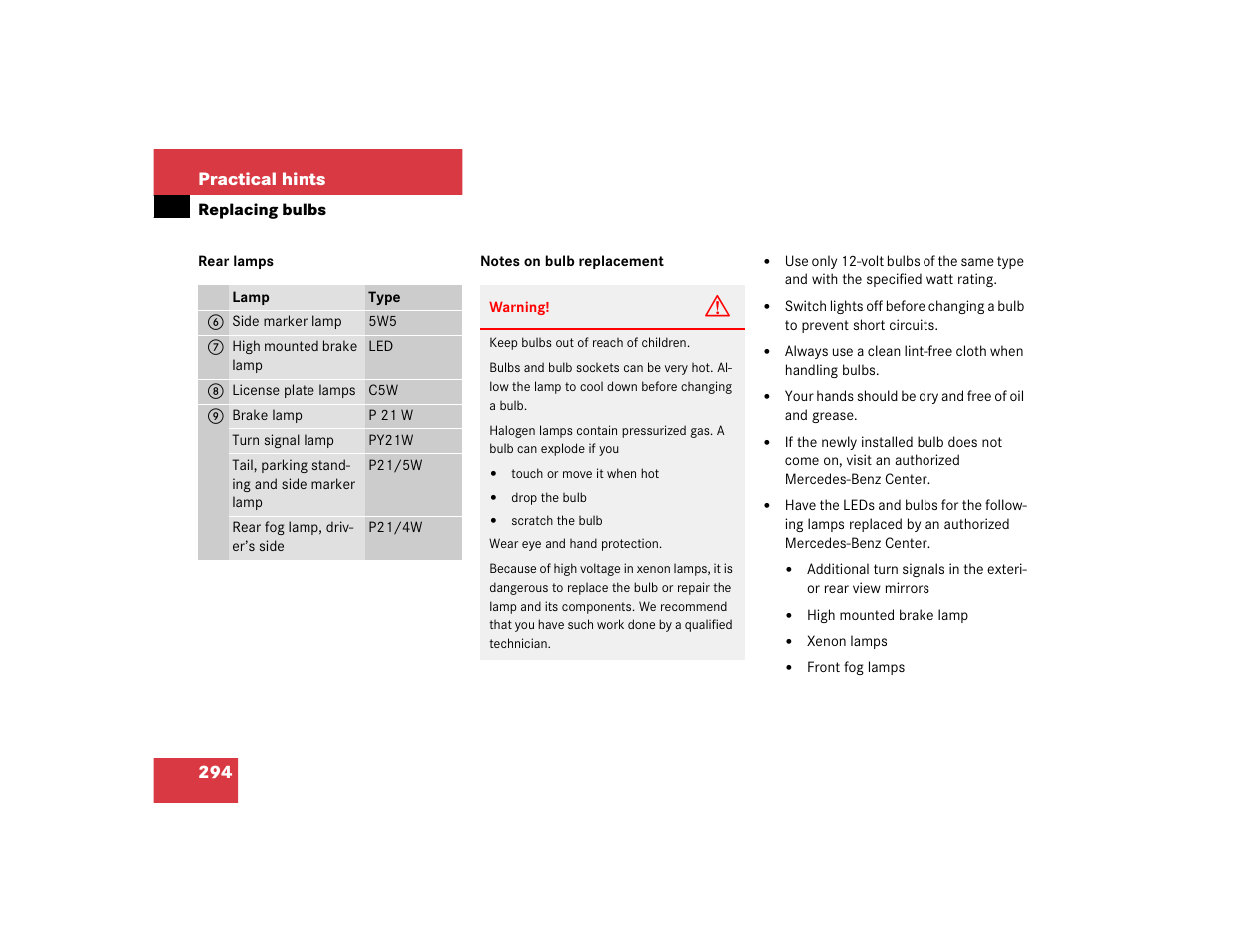 Mercedes-Benz 2004 C-Class Coupe User Manual | Page 294 / 376