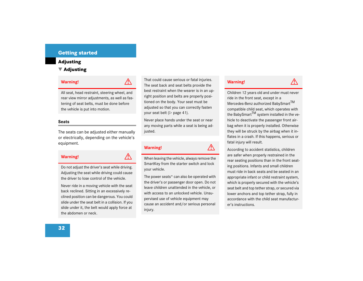 Mercedes-Benz 2004 C-Class Coupe User Manual | Page 32 / 376