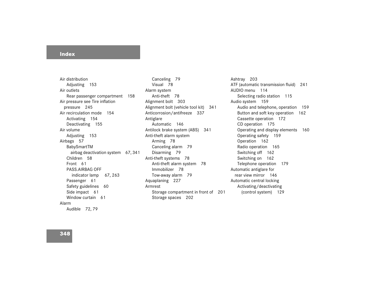 Mercedes-Benz 2004 C-Class Coupe User Manual | Page 348 / 376