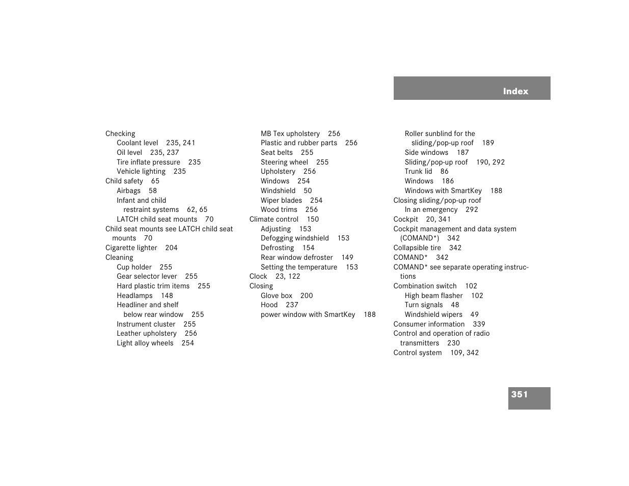 Mercedes-Benz 2004 C-Class Coupe User Manual | Page 351 / 376
