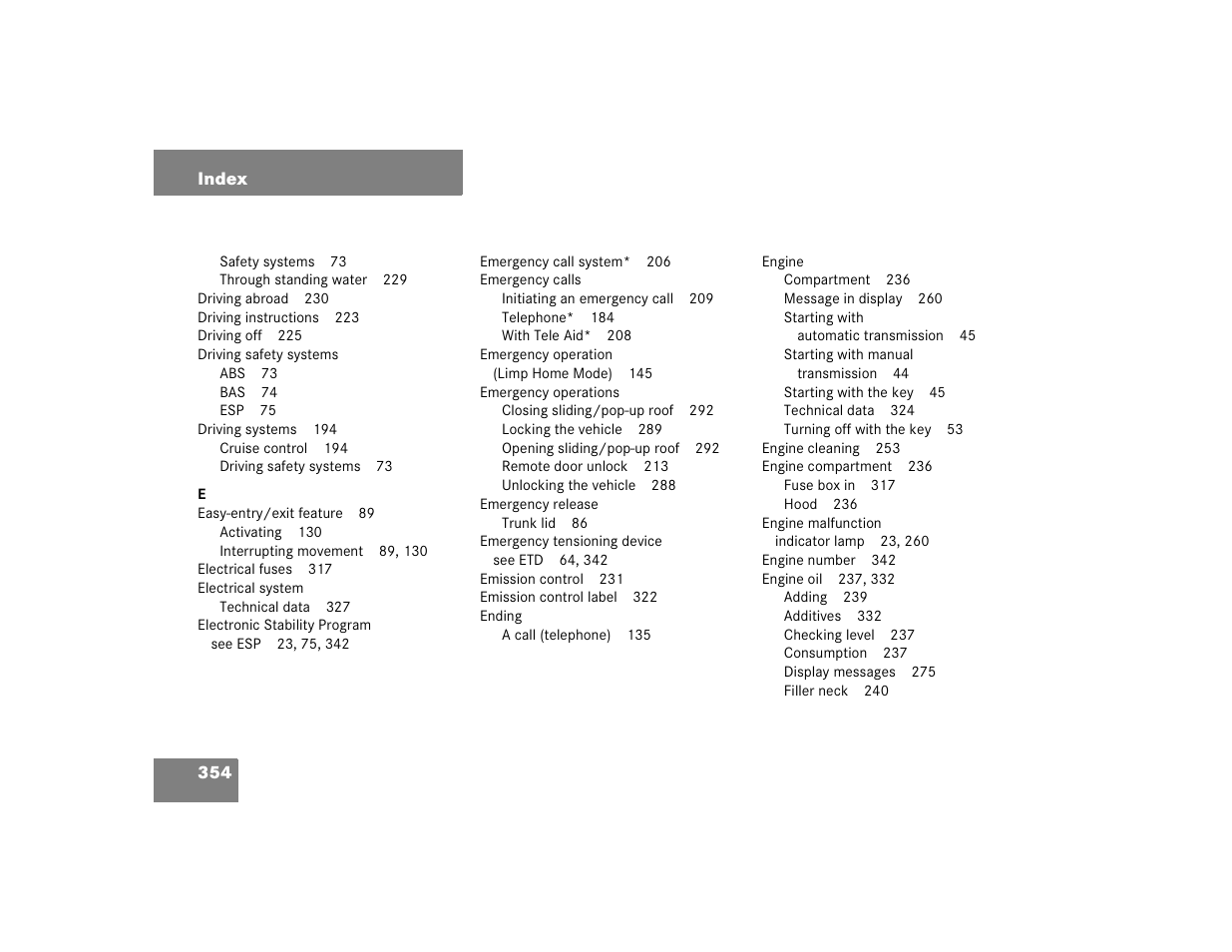 Mercedes-Benz 2004 C-Class Coupe User Manual | Page 354 / 376