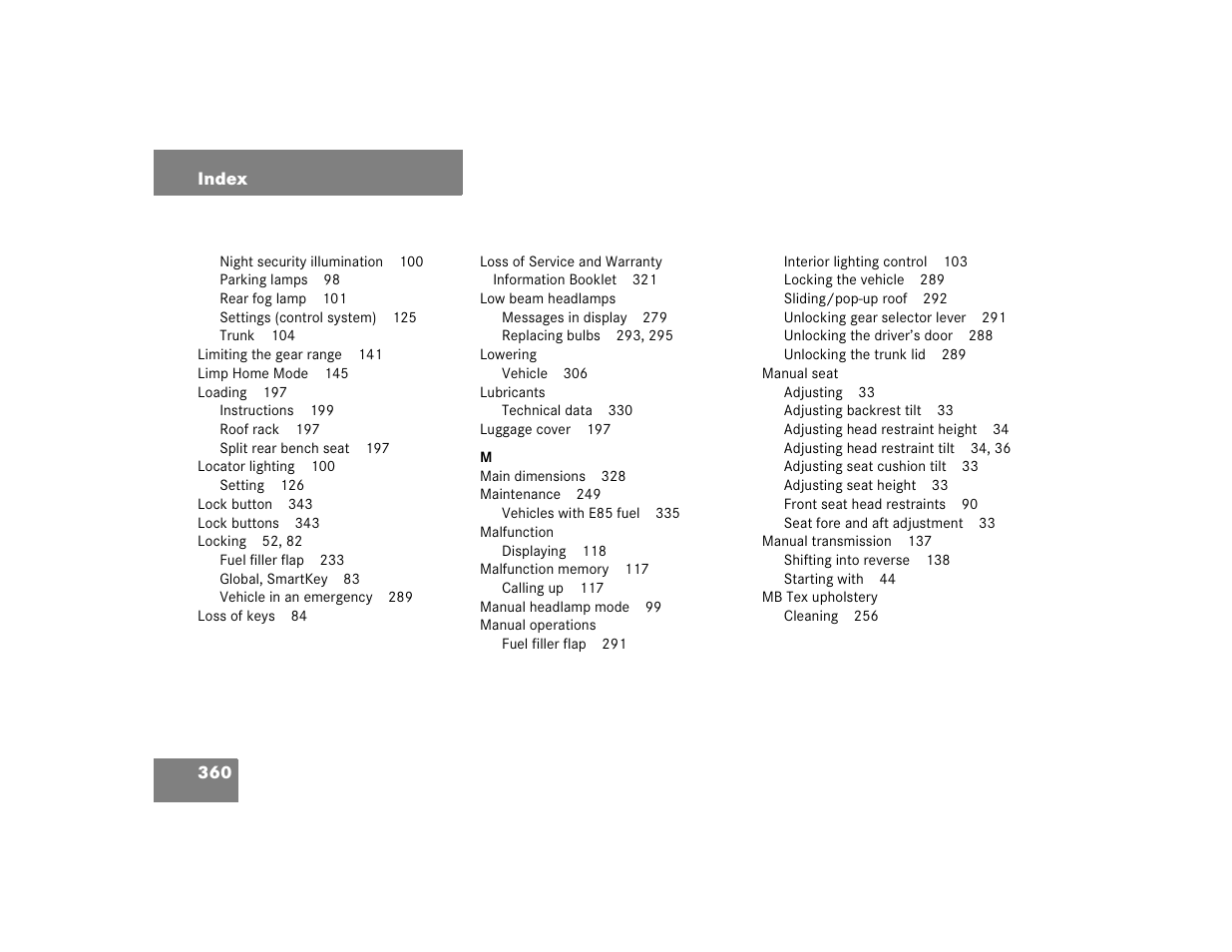Mercedes-Benz 2004 C-Class Coupe User Manual | Page 360 / 376