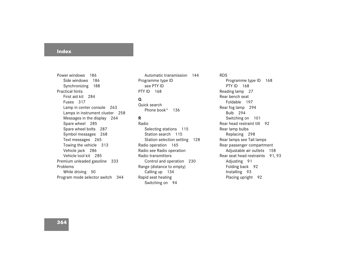 Mercedes-Benz 2004 C-Class Coupe User Manual | Page 364 / 376