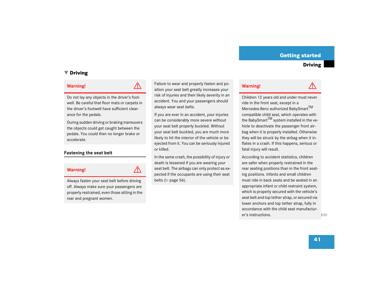 Mercedes-Benz 2004 C-Class Coupe User Manual | Page 41 / 376