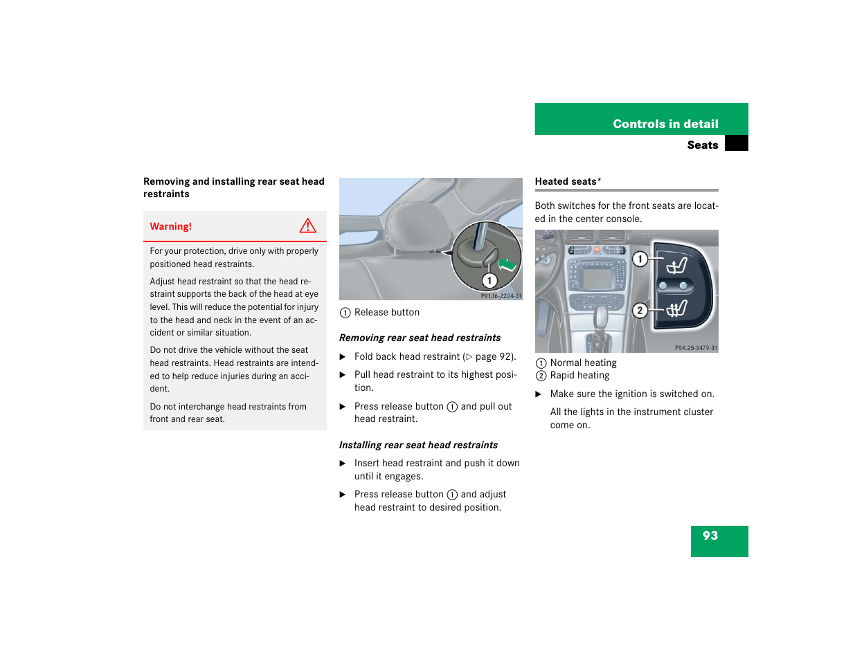 Mercedes-Benz 2004 C-Class Coupe User Manual | Page 93 / 376