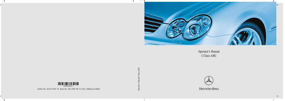 Mercedes-Benz 2006 C 55 AMG User Manual | 473 pages