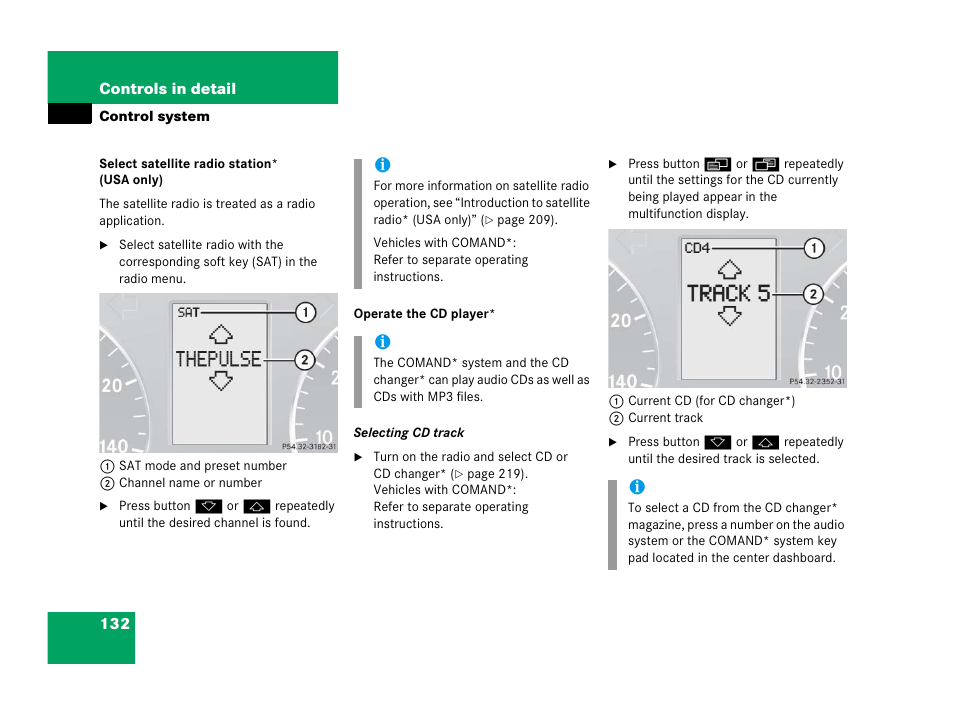 Mercedes-Benz 2006 C 55 AMG User Manual | Page 133 / 473