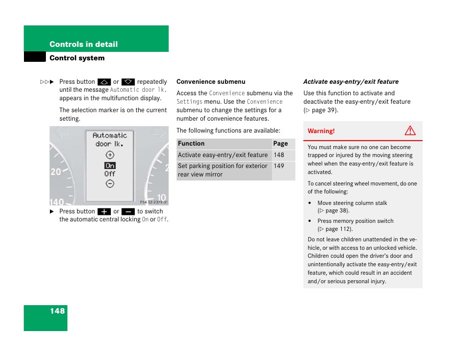 Mercedes-Benz 2006 C 55 AMG User Manual | Page 149 / 473