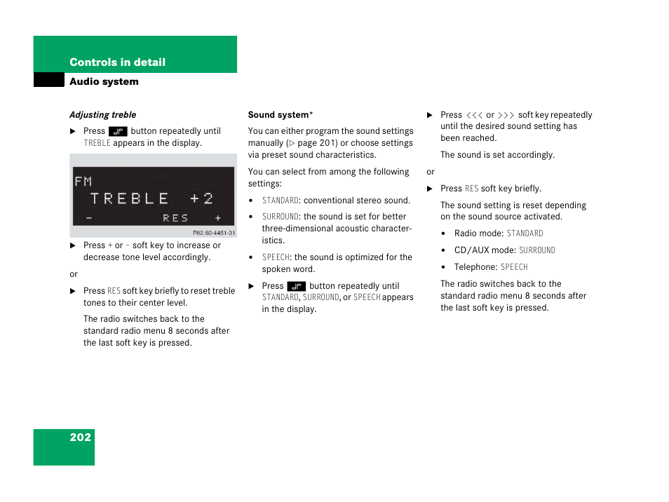 202 controls in detail | Mercedes-Benz 2006 C 55 AMG User Manual | Page 203 / 473