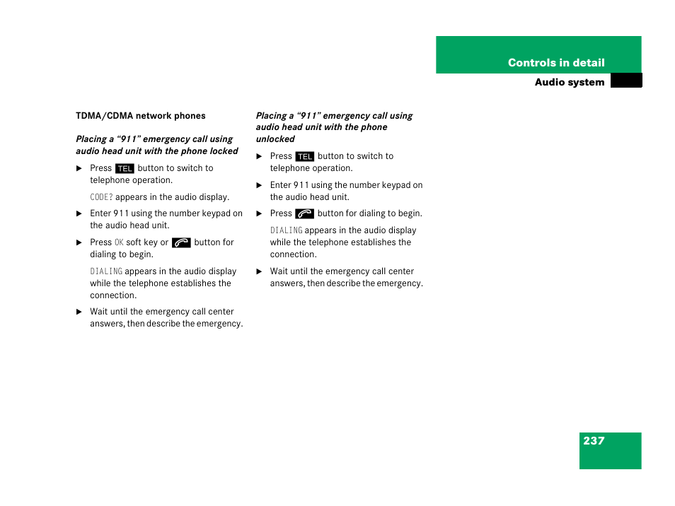 Mercedes-Benz 2006 C 55 AMG User Manual | Page 238 / 473