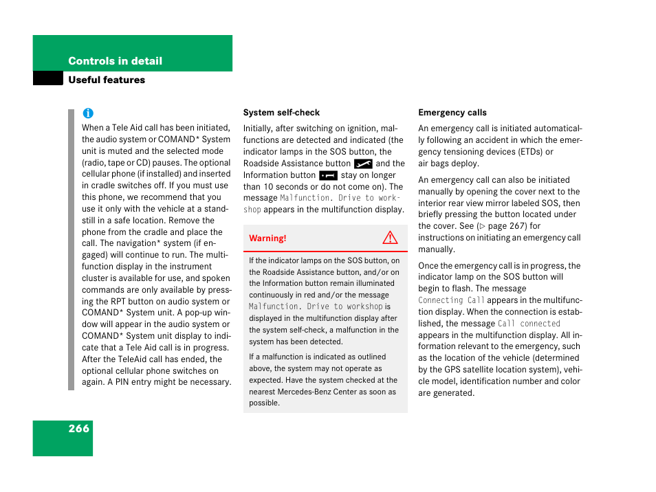 Mercedes-Benz 2006 C 55 AMG User Manual | Page 267 / 473