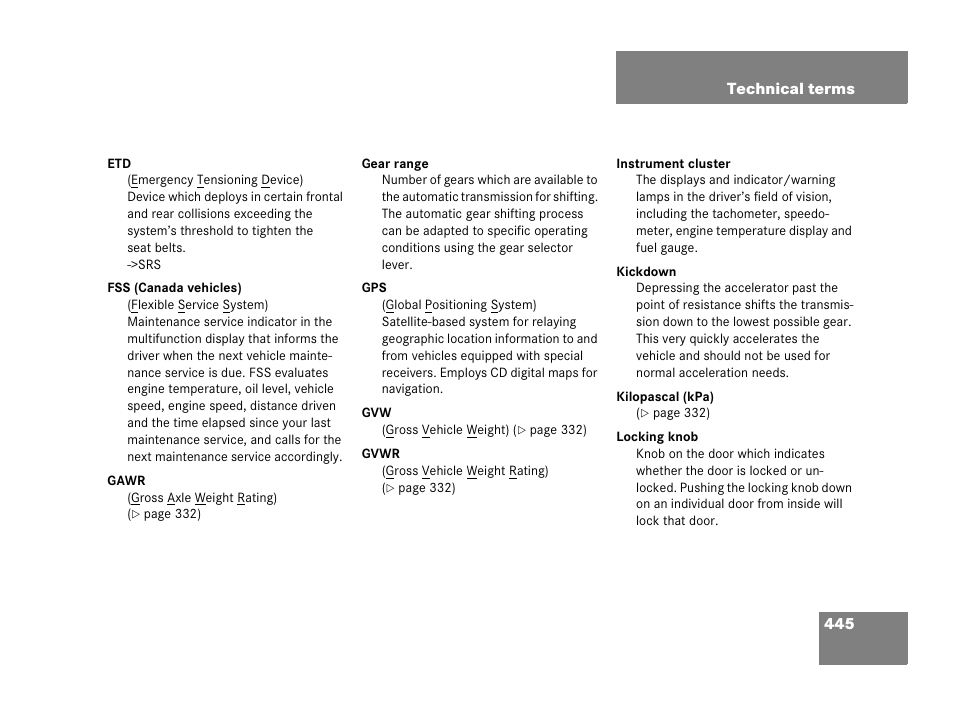 Mercedes-Benz 2006 C 55 AMG User Manual | Page 446 / 473