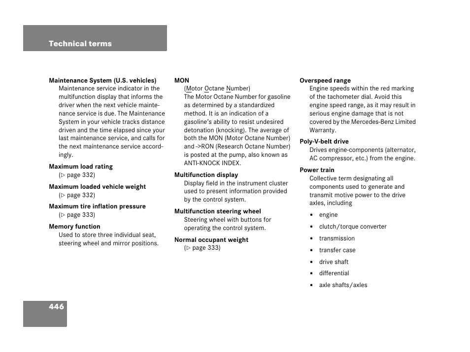 Mercedes-Benz 2006 C 55 AMG User Manual | Page 447 / 473