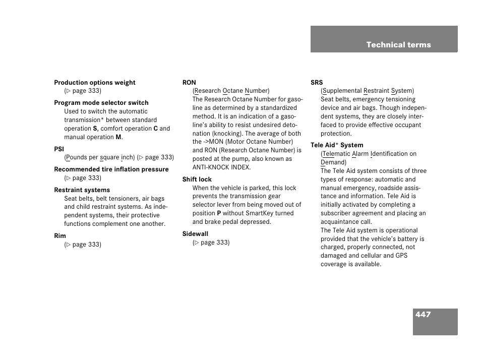 Mercedes-Benz 2006 C 55 AMG User Manual | Page 448 / 473