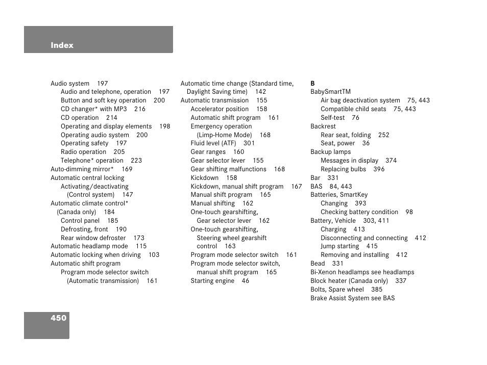 Mercedes-Benz 2006 C 55 AMG User Manual | Page 451 / 473