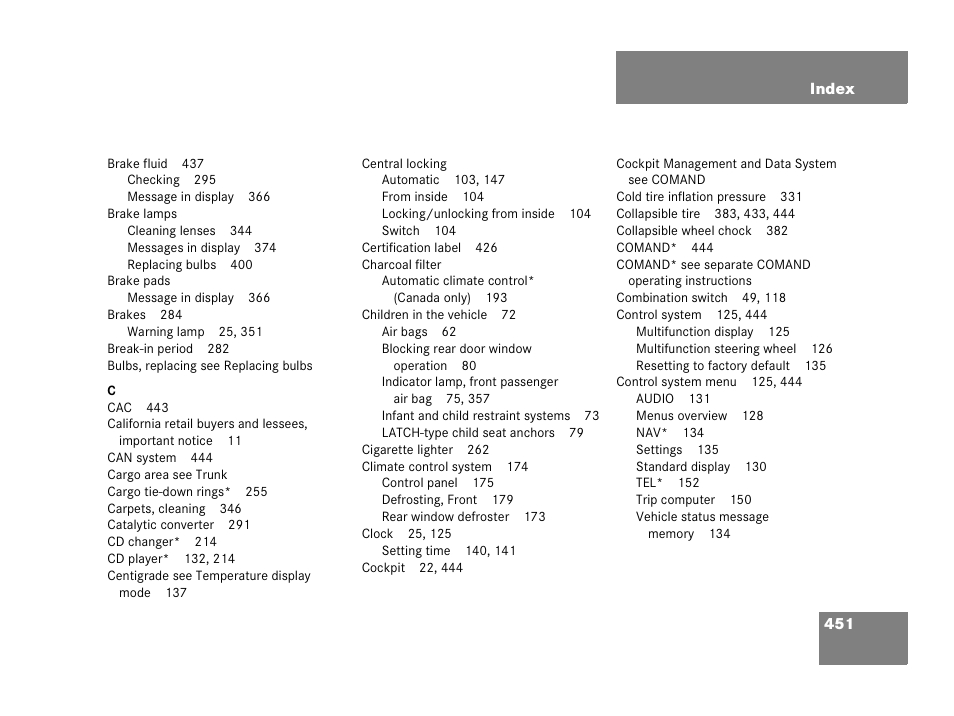 Mercedes-Benz 2006 C 55 AMG User Manual | Page 452 / 473