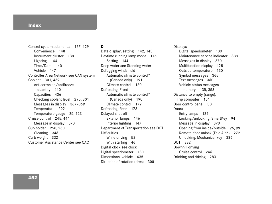 Mercedes-Benz 2006 C 55 AMG User Manual | Page 453 / 473