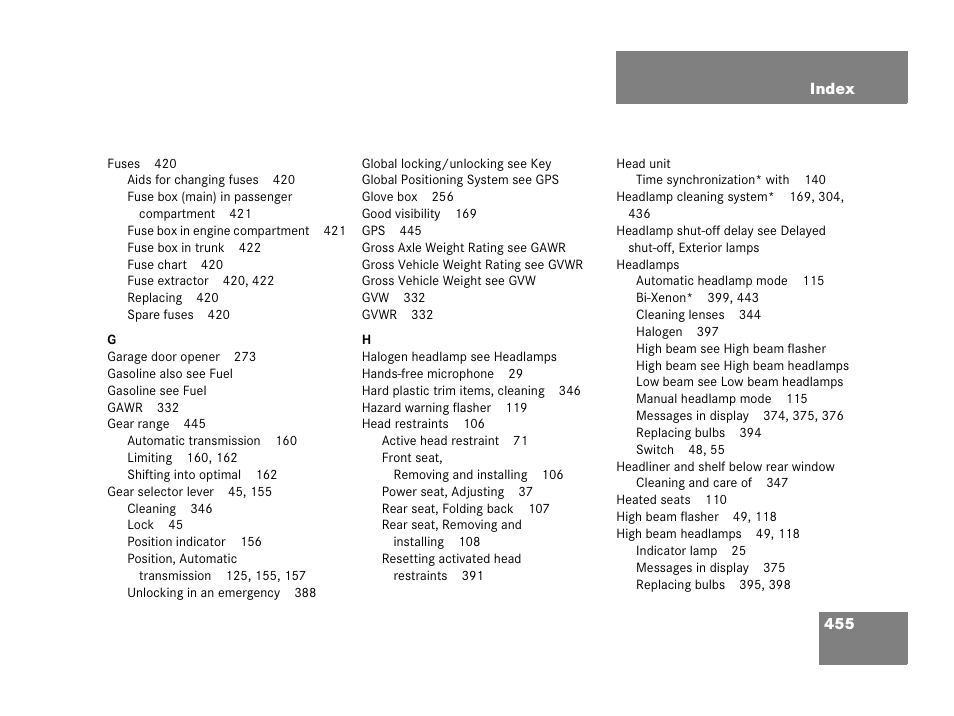 Mercedes-Benz 2006 C 55 AMG User Manual | Page 456 / 473