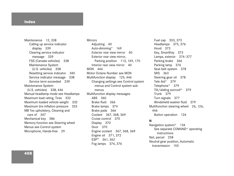 Mercedes-Benz 2006 C 55 AMG User Manual | Page 459 / 473