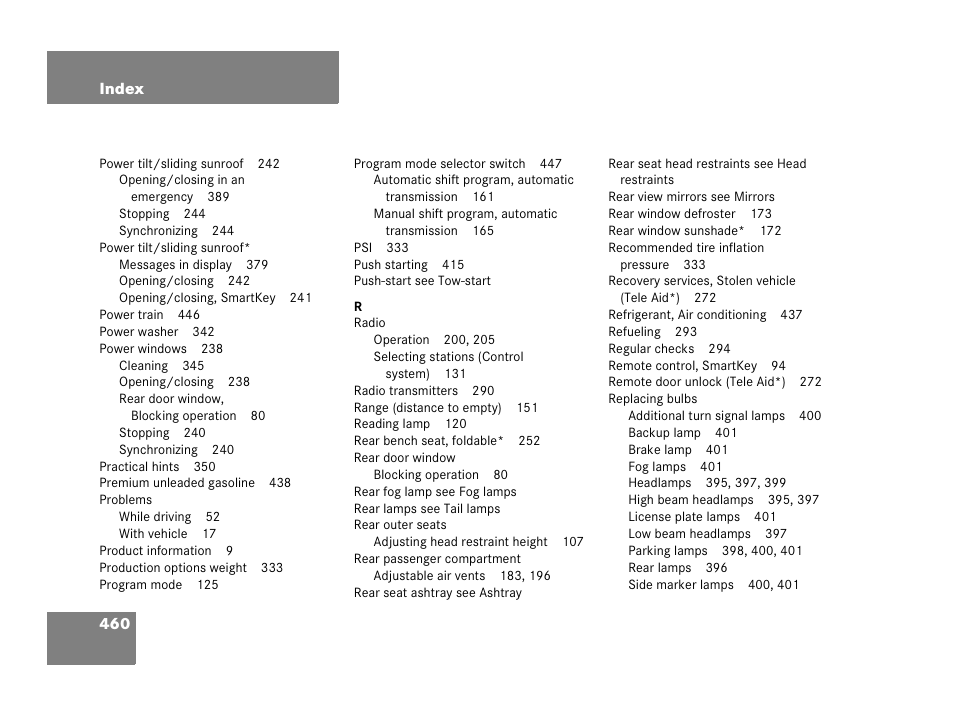 Mercedes-Benz 2006 C 55 AMG User Manual | Page 461 / 473