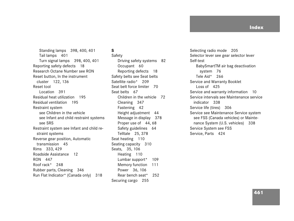 Mercedes-Benz 2006 C 55 AMG User Manual | Page 462 / 473