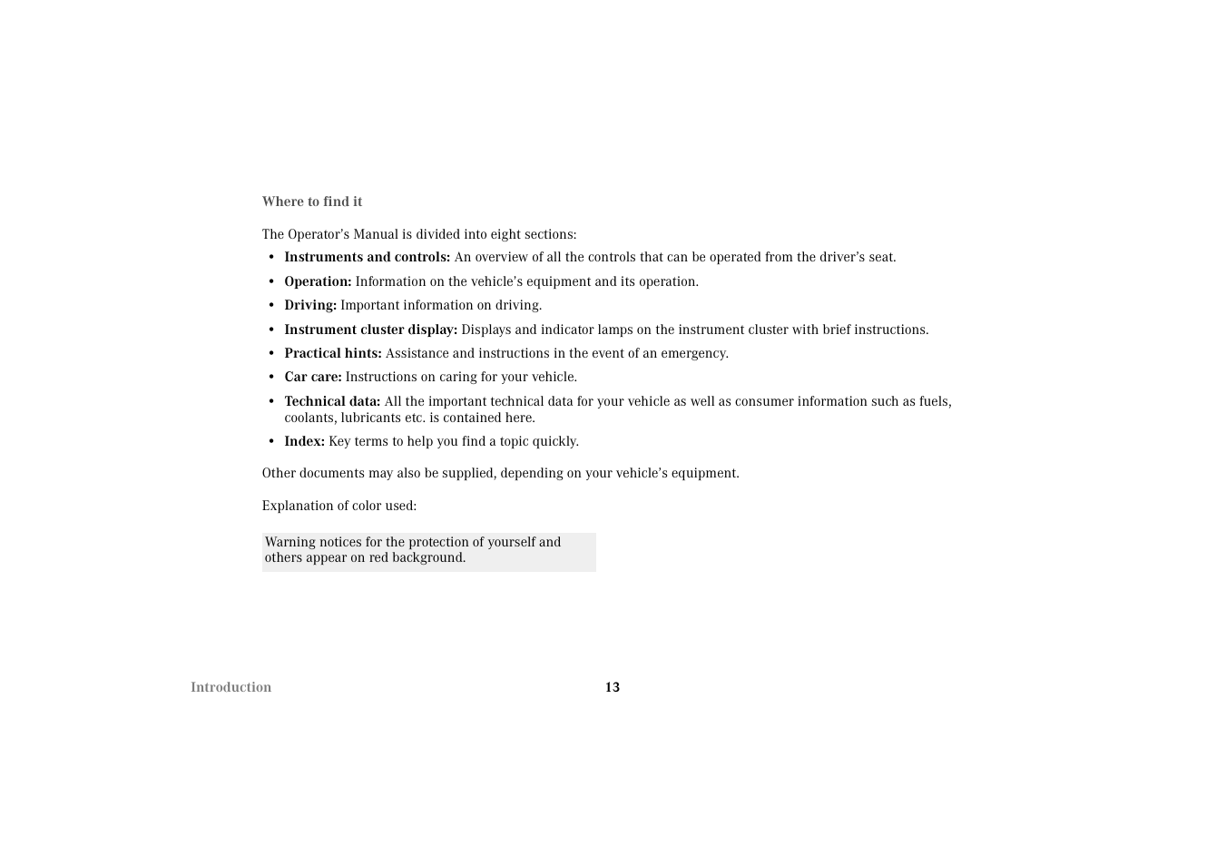 Introduction, Where to find it | Mercedes-Benz 2003 E -Class Wagon User Manual | Page 16 / 354
