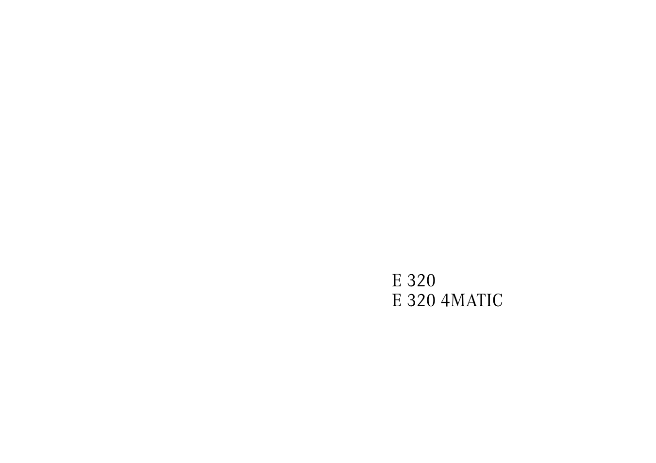Mercedes-Benz 2003 E -Class Wagon User Manual | Page 2 / 354
