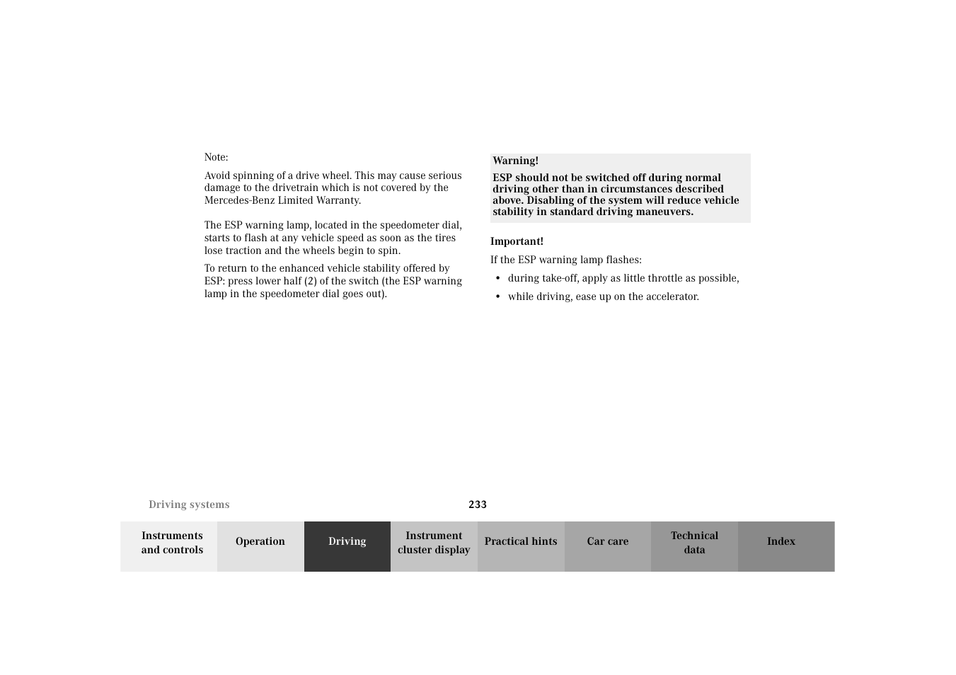 Mercedes-Benz 2003 E -Class Wagon User Manual | Page 236 / 354