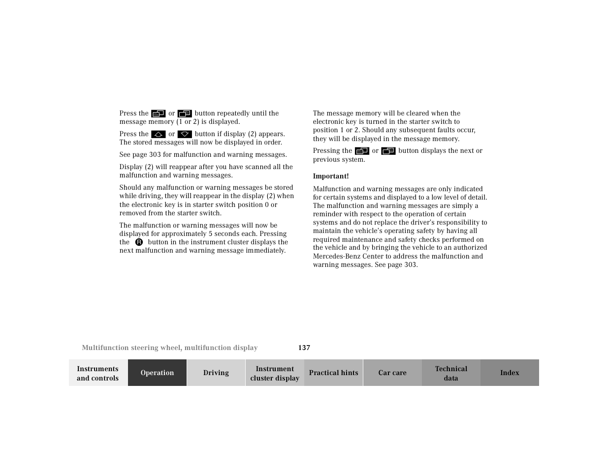 Mercedes-Benz 2001 S 430 User Manual | Page 140 / 421