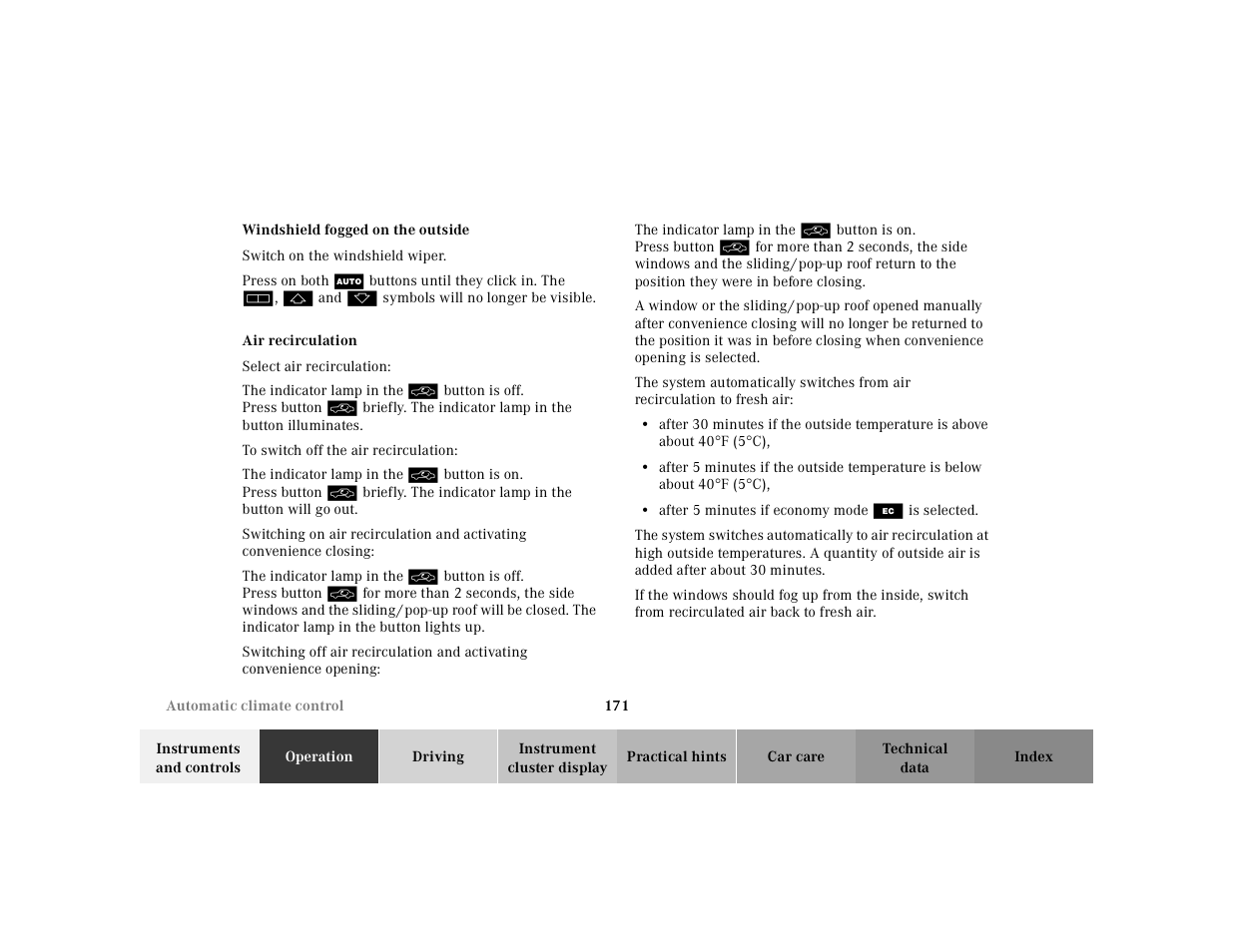 Mercedes-Benz 2001 S 430 User Manual | Page 174 / 421