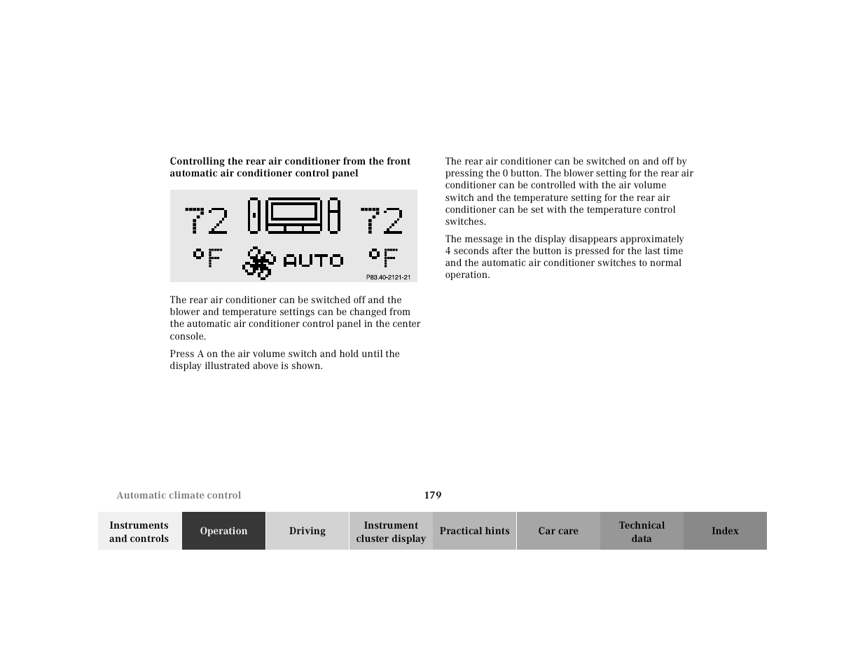 Mercedes-Benz 2001 S 430 User Manual | Page 182 / 421