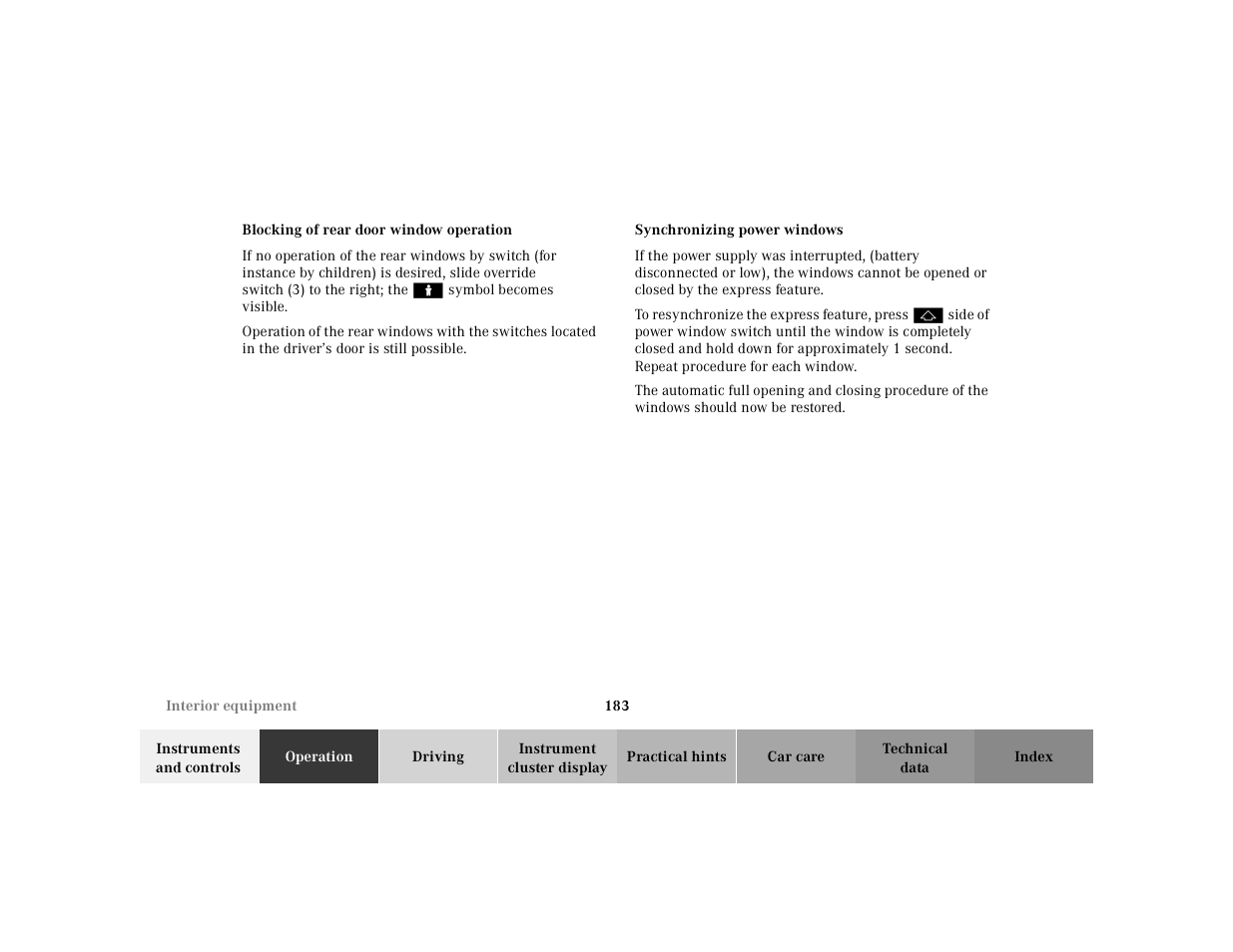 Mercedes-Benz 2001 S 430 User Manual | Page 186 / 421