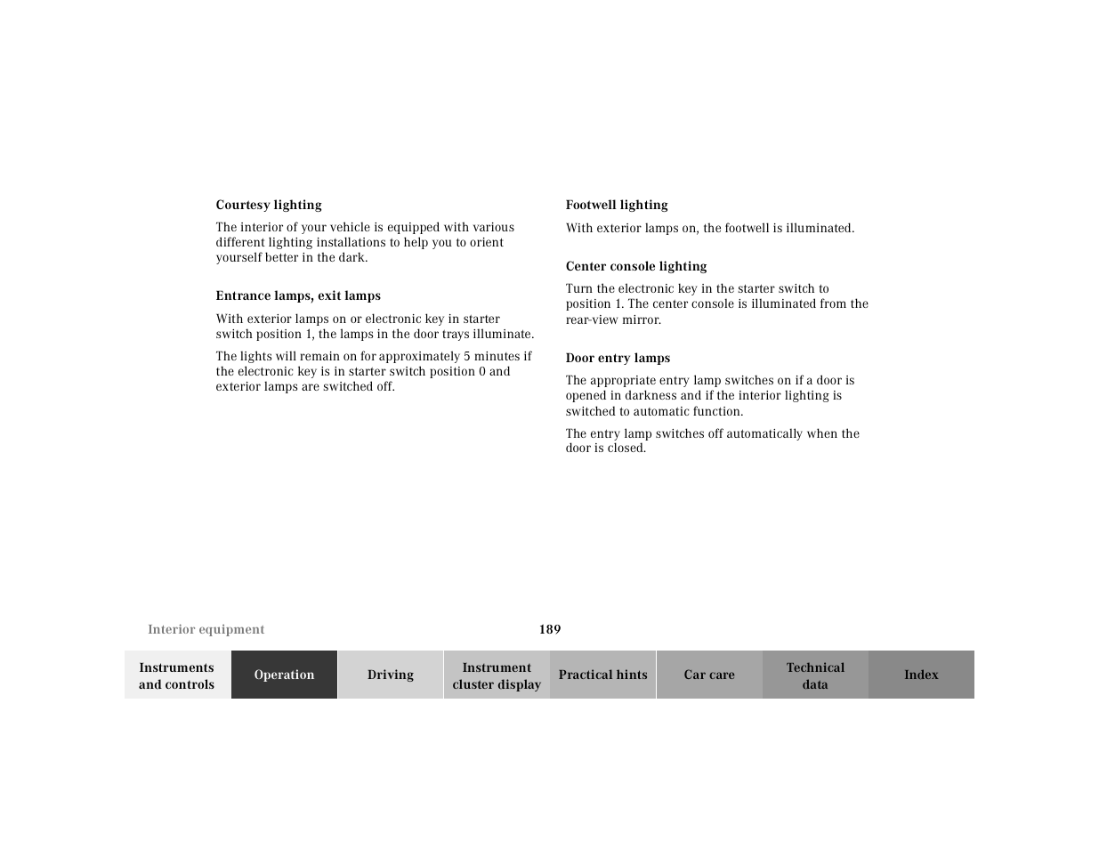 Mercedes-Benz 2001 S 430 User Manual | Page 192 / 421