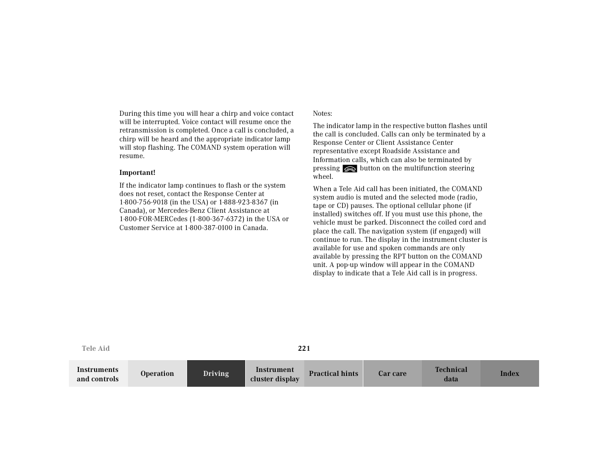 Mercedes-Benz 2001 S 430 User Manual | Page 224 / 421