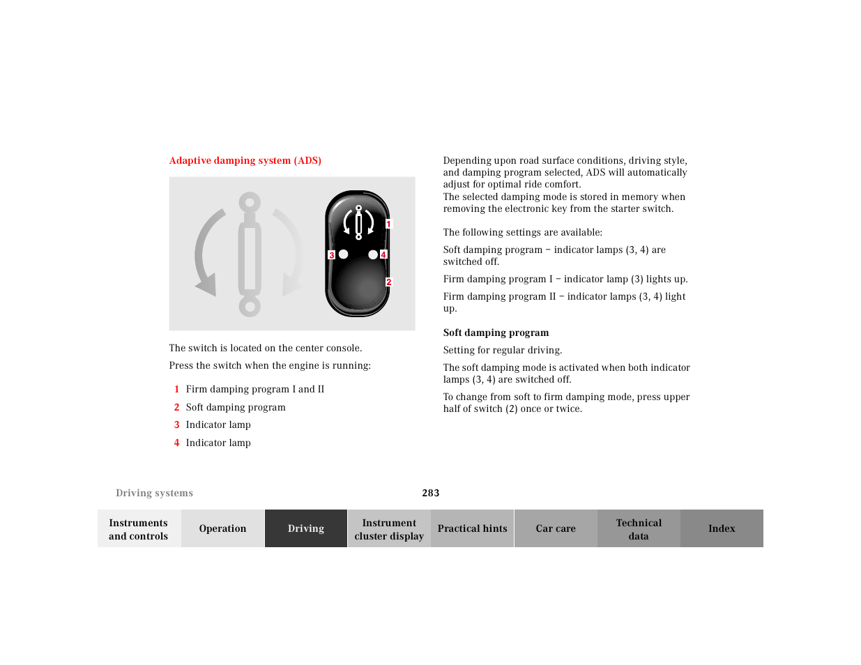 Mercedes-Benz 2001 S 430 User Manual | Page 286 / 421