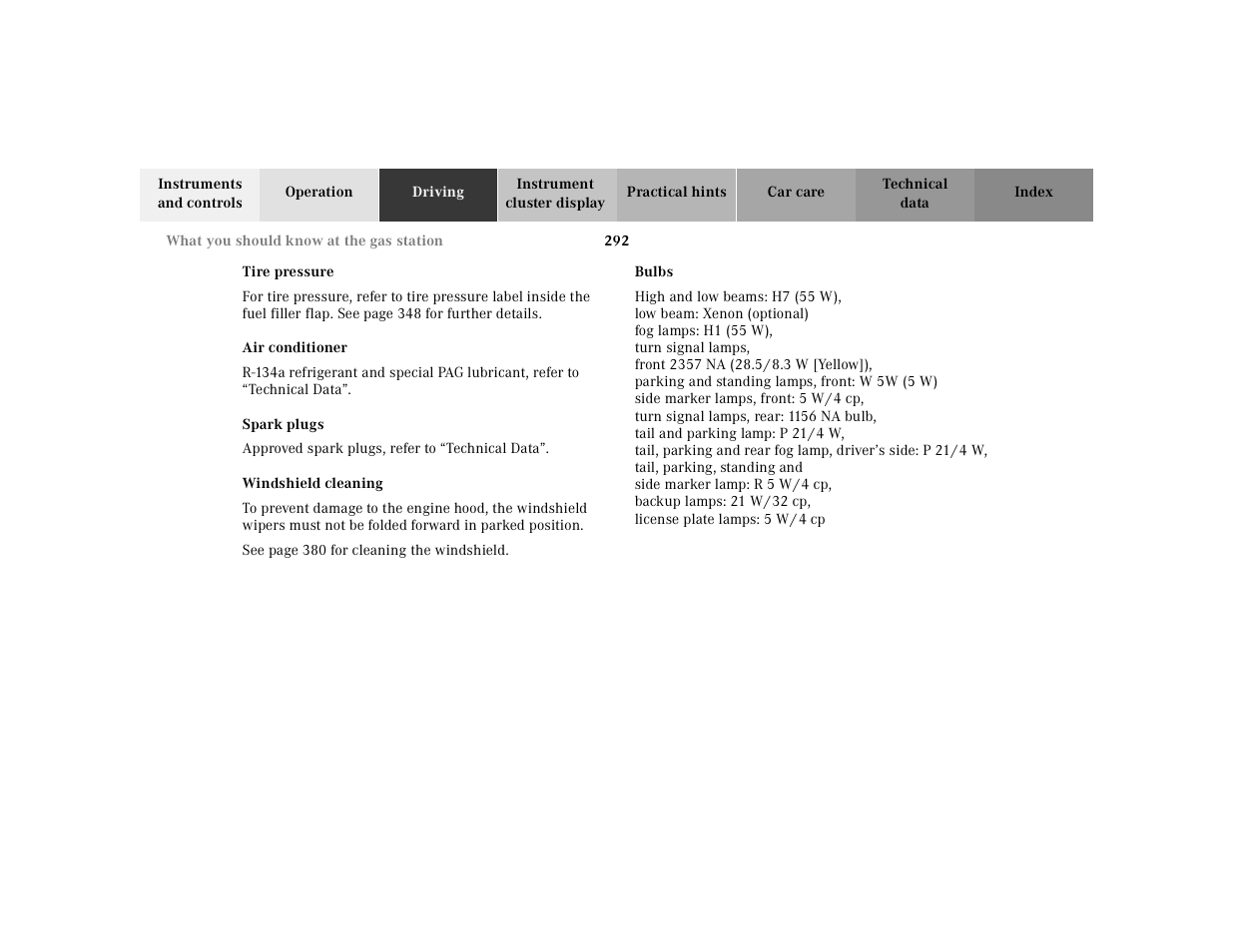 Mercedes-Benz 2001 S 430 User Manual | Page 295 / 421