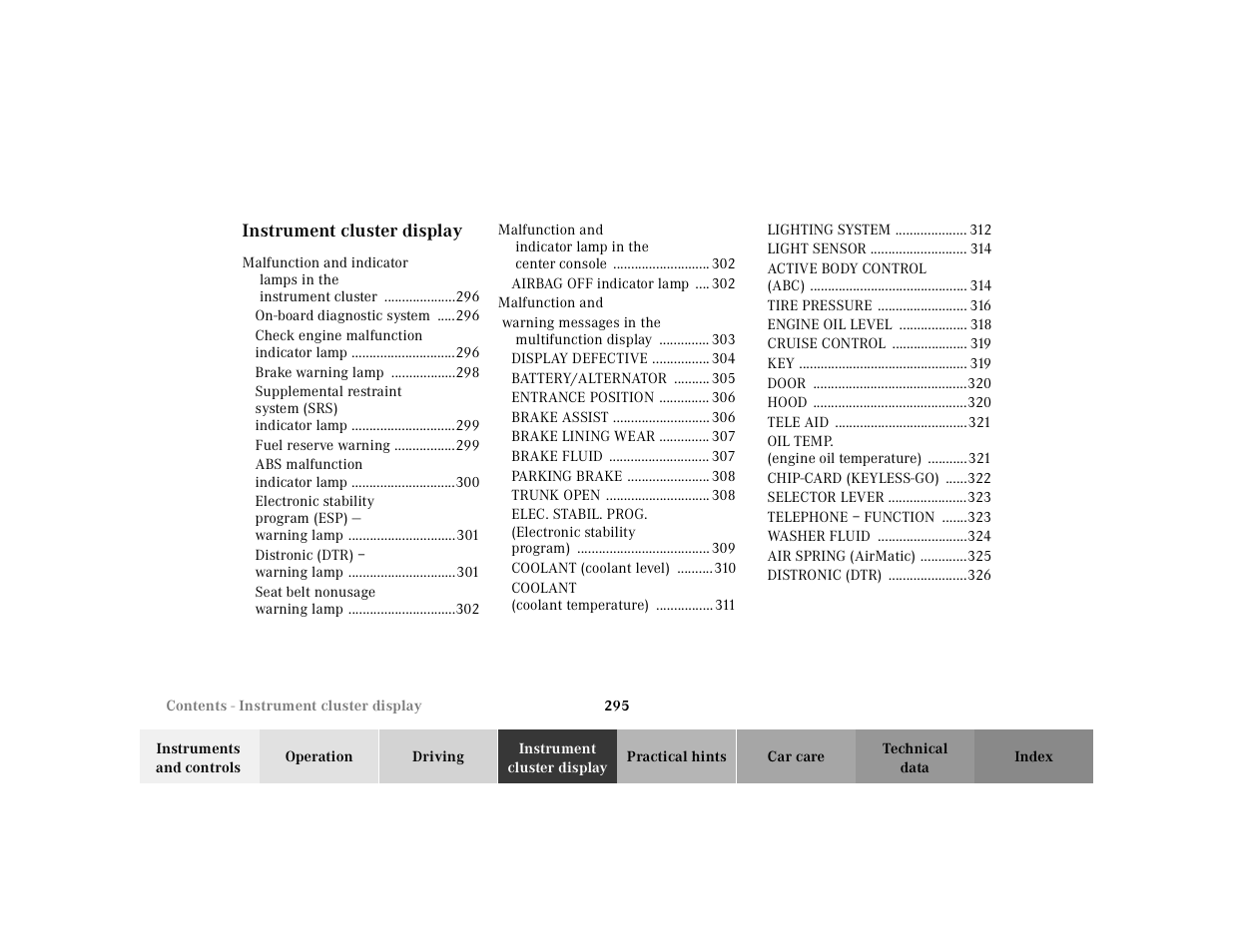 Mercedes-Benz 2001 S 430 User Manual | Page 298 / 421