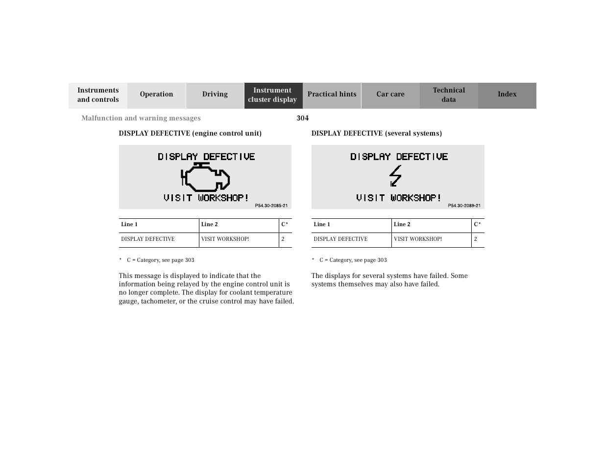 Mercedes-Benz 2001 S 430 User Manual | Page 307 / 421