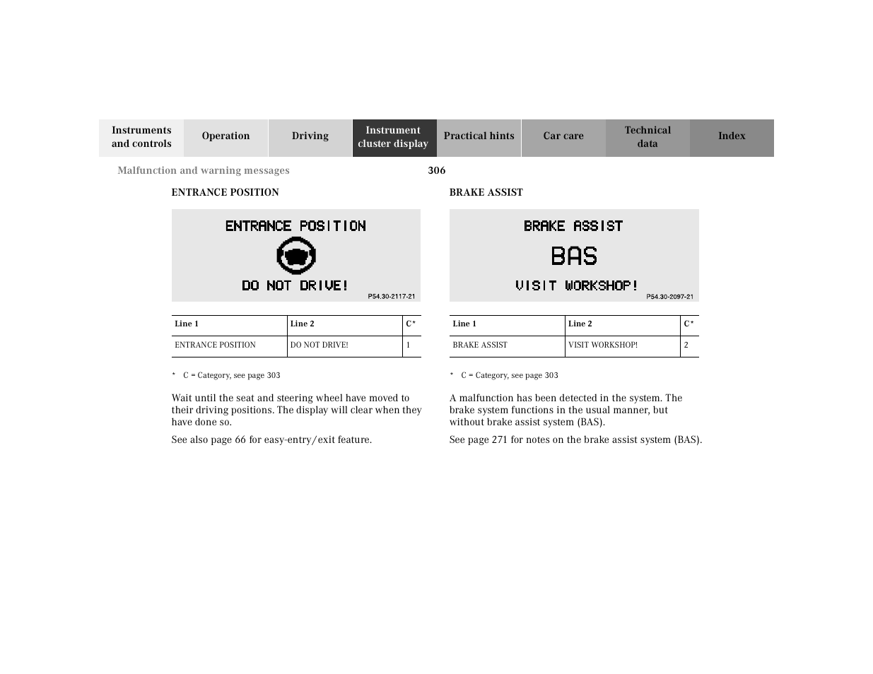 Mercedes-Benz 2001 S 430 User Manual | Page 309 / 421