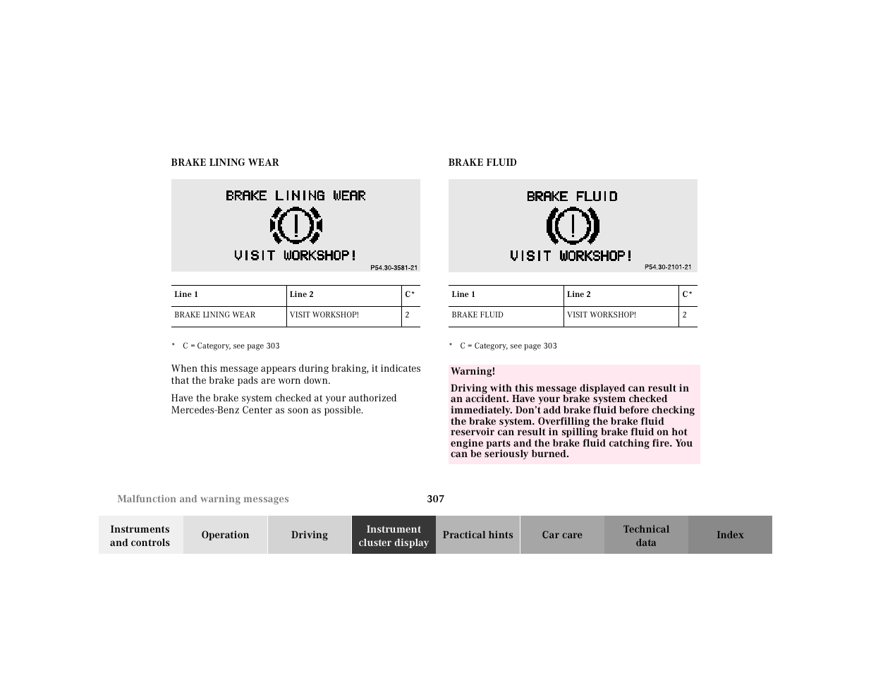 Mercedes-Benz 2001 S 430 User Manual | Page 310 / 421