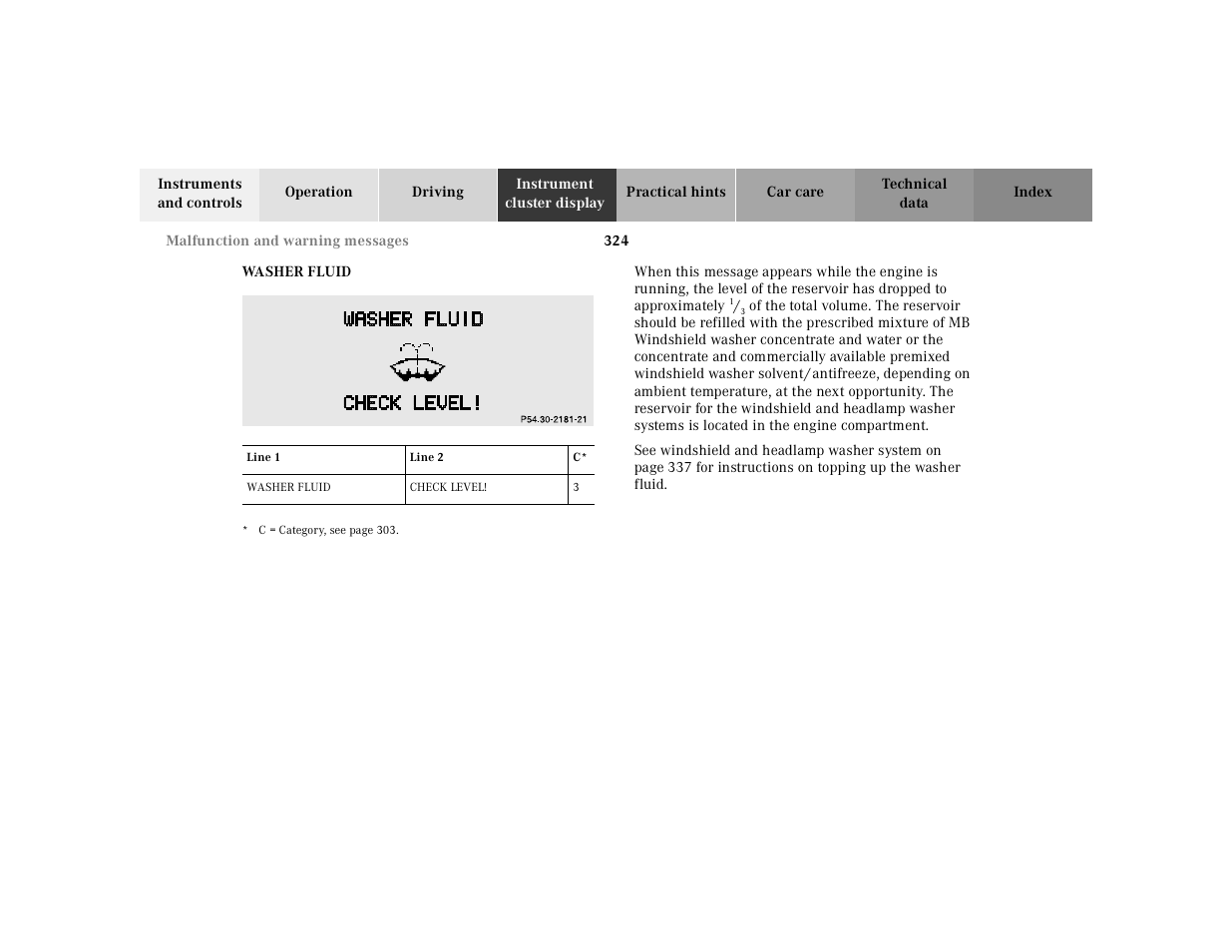 Mercedes-Benz 2001 S 430 User Manual | Page 327 / 421