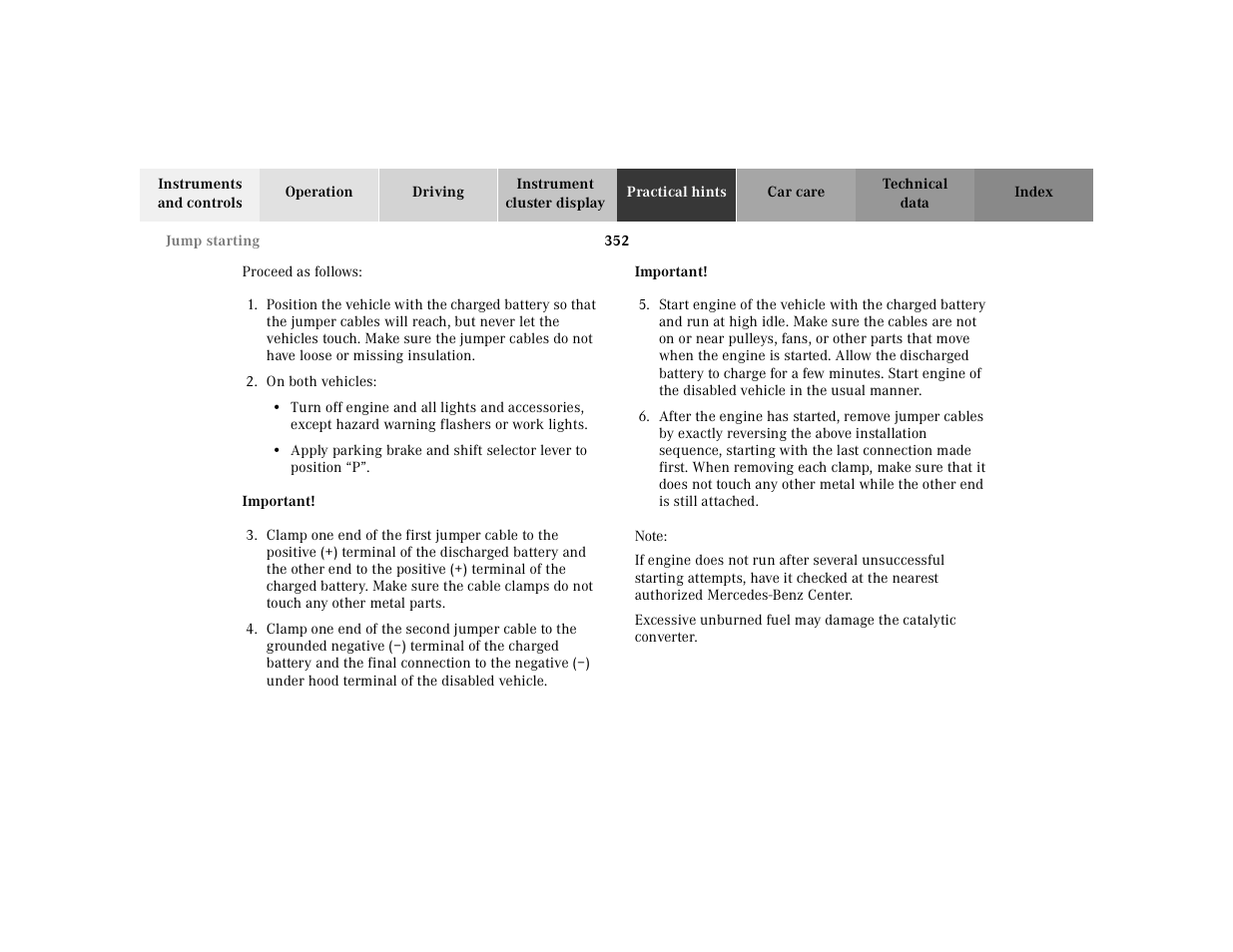 Mercedes-Benz 2001 S 430 User Manual | Page 355 / 421