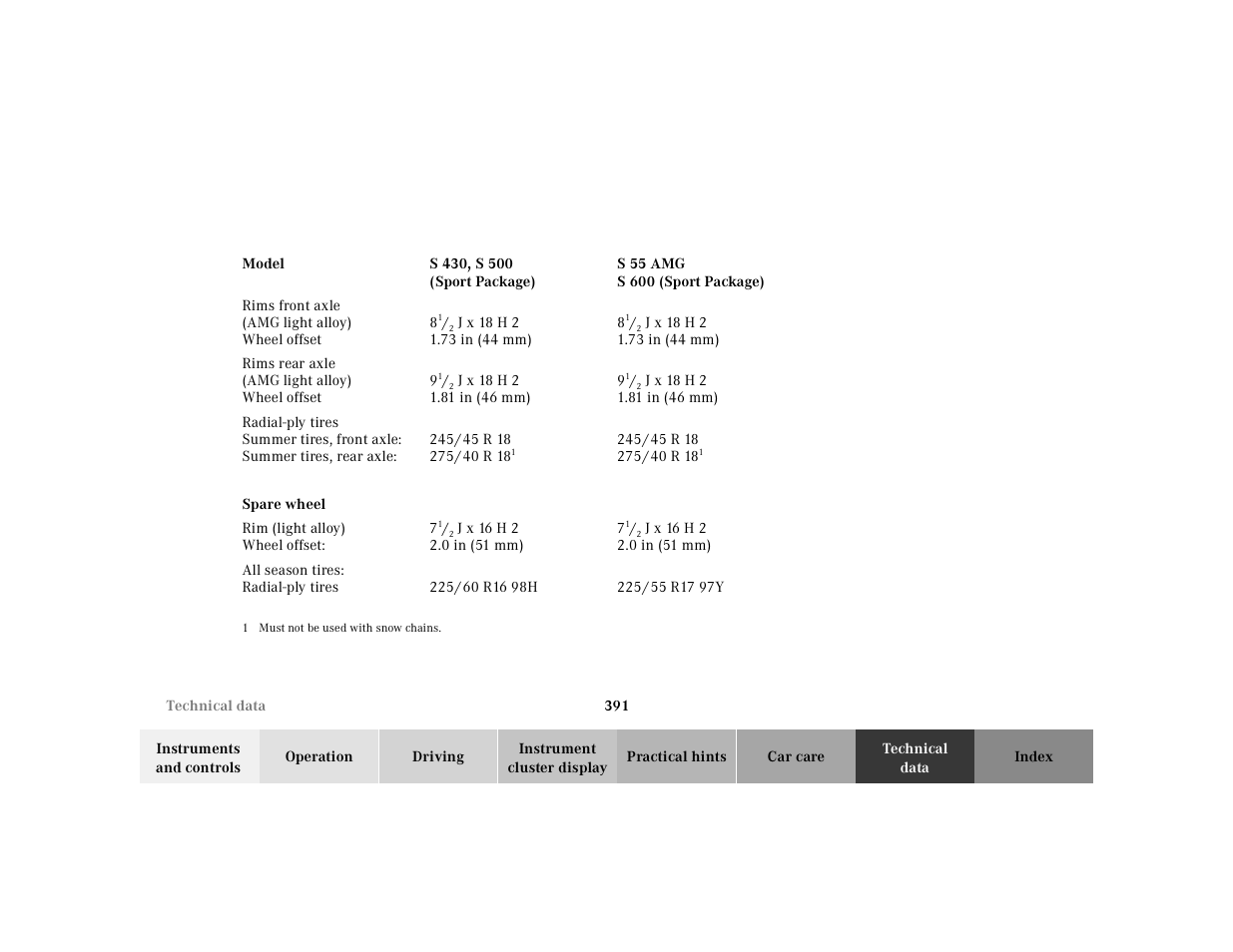 Mercedes-Benz 2001 S 430 User Manual | Page 394 / 421