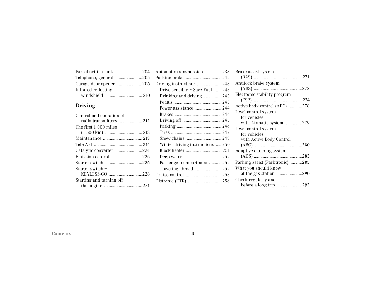 Mercedes-Benz 2001 S 430 User Manual | Page 6 / 421