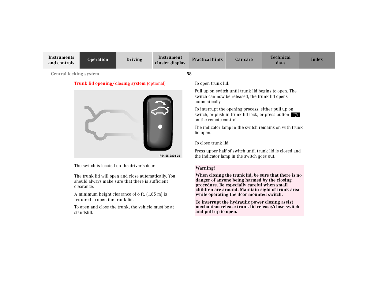 Mercedes-Benz 2001 S 430 User Manual | Page 61 / 421